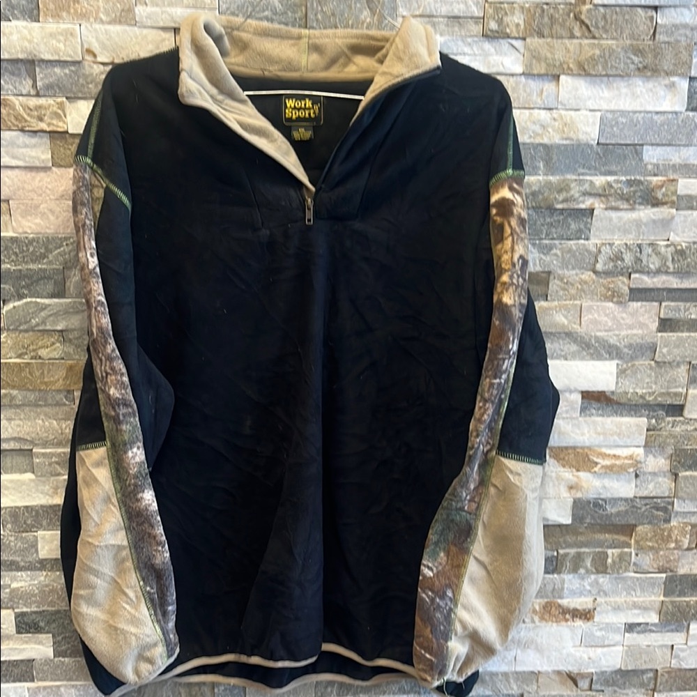 Work Sport Black and Camouflage Pullover